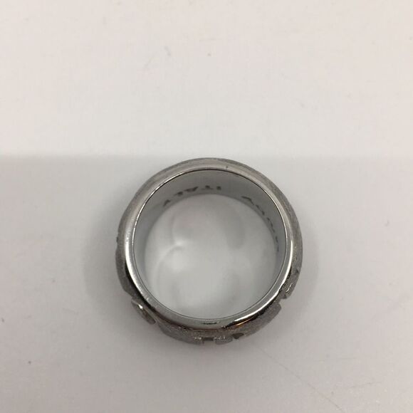 MOOBY AMORE silver tone textured chunky ring Sz 6.75 - Picture 14 of 16